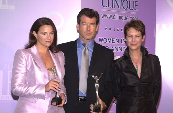 Pierce Brosnan, Keeley Shae Smith e Jamie Lee Curtis — Foto Stock