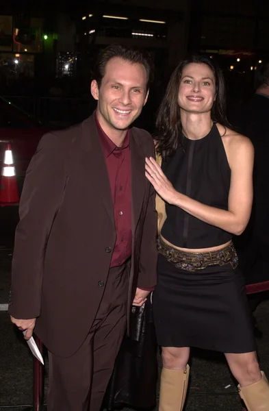 Christian Slater and Wife — Stock Photo, Image