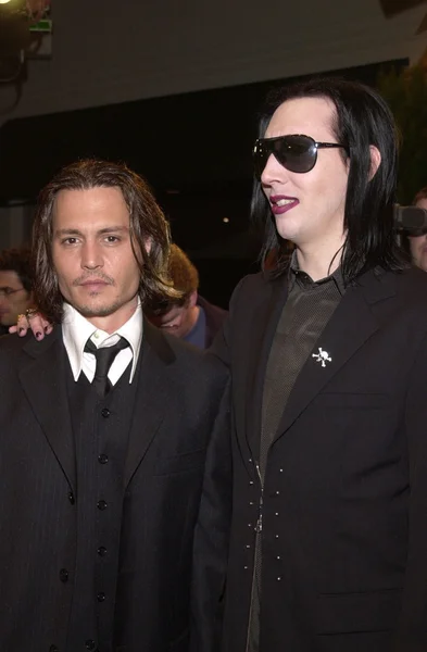 Marilyn Manson e Johnny Depp — Foto Stock