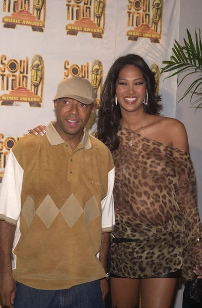 Russell Simmons e sua esposa Kimora Lee — Fotografia de Stock