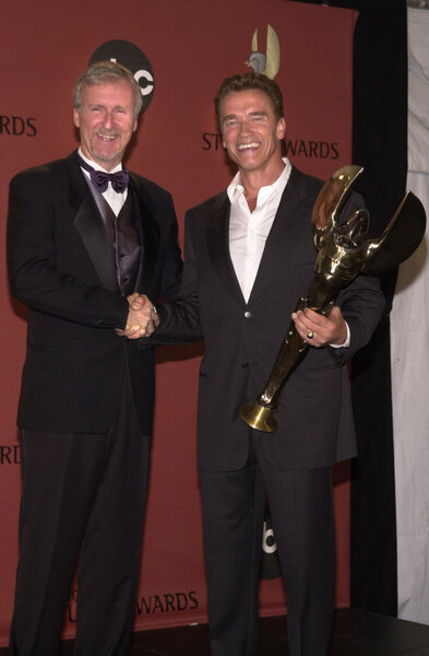 James Cameron and Arnold Schwarzenegger