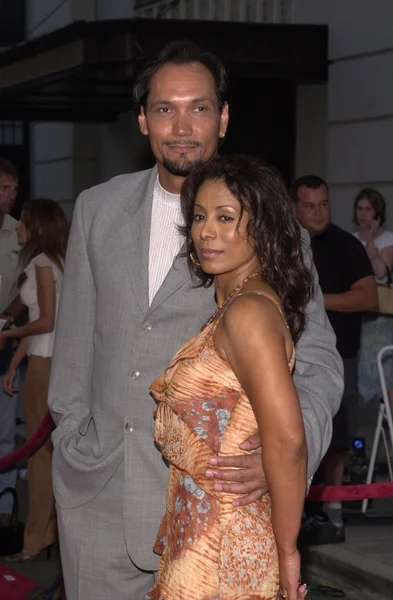 Jimmy smits en datum wanda de jesus — Stockfoto