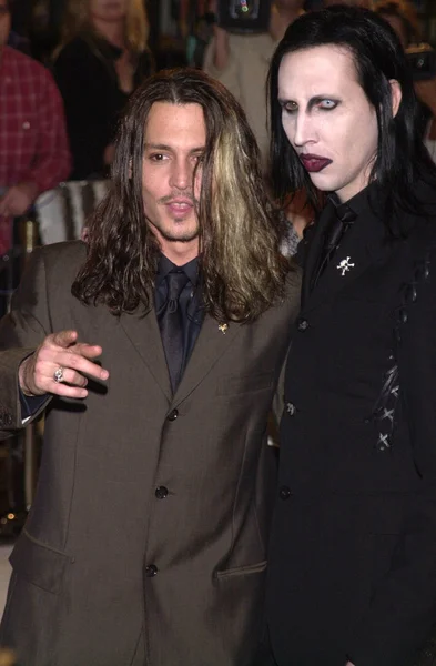 Johnny Depp dan Marilyn Manson — Stok Foto