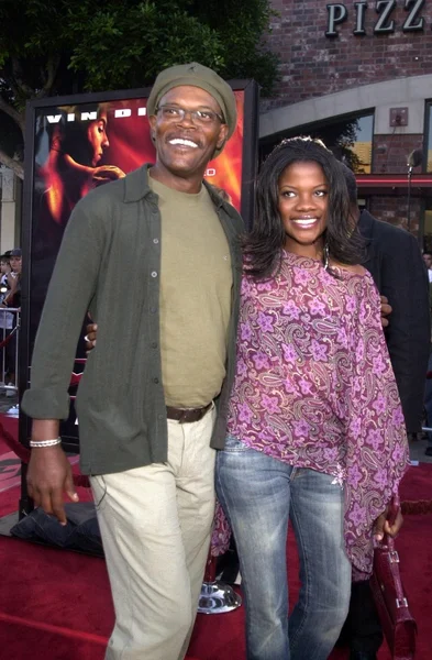 Samuel L. Jackson and daughter Zoe — Stock Photo, Image