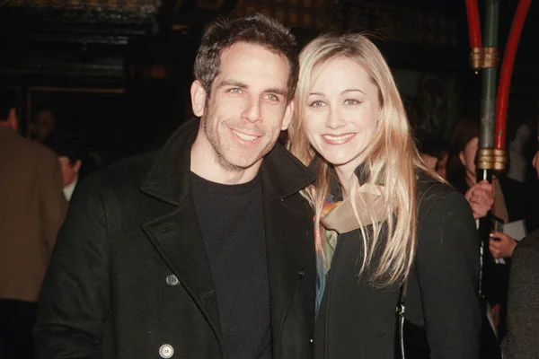 Ben stiller a manželka christine taylor — Stock fotografie