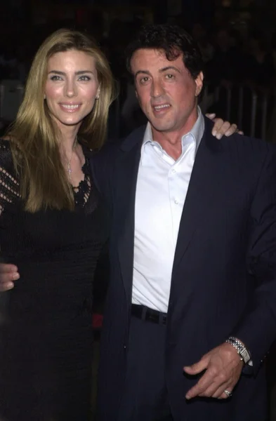 Sylvester Stallone and wife Jennifer Flavin — Stock Photo, Image