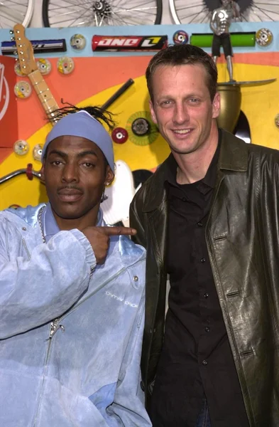 Coolio e Tony Hawk — Fotografia de Stock