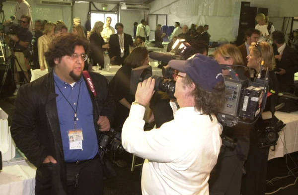 Interviews in the media room Emmy — Stock Photo, Image