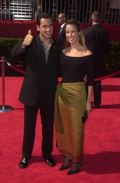 Helio Castroneves with sister Kati — Stock Photo, Image