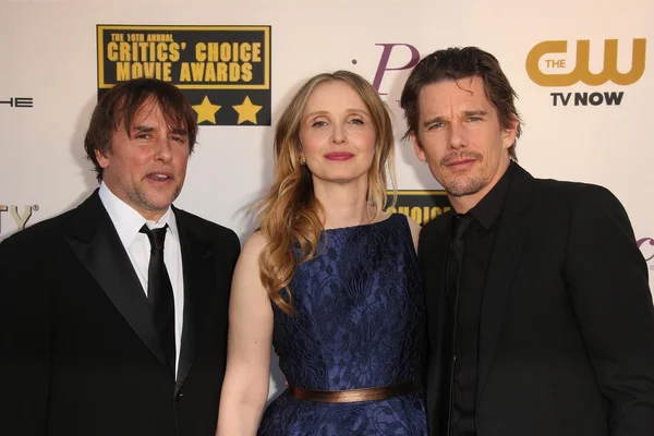 Richard Linklater, Julie Delpy and Ethan Hawke — Stock Photo, Image