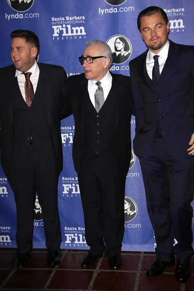 Jonah Hill, Martin Scorsese, Leonardo Dicaprio — Stockfoto