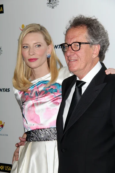 Cate Blanchett, Geoffrey Rush — Stock Photo, Image