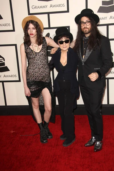 Charlotte Kemp Muhl, Yoko Ono, Sean Lennon — Stock fotografie