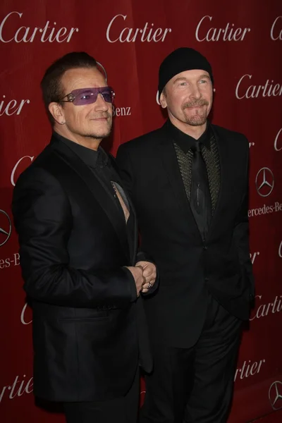 Bono (po lewej) & krawędzi, od u2 — Zdjęcie stockowe
