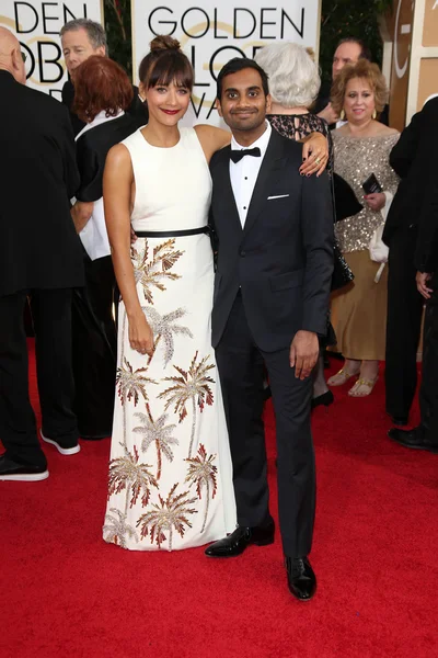 Rashida jones en aziz ansari — Stockfoto