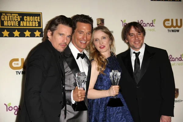 Ethan hawke, matthew mcconaughey, julie delpy ve richard linklater — Stok fotoğraf