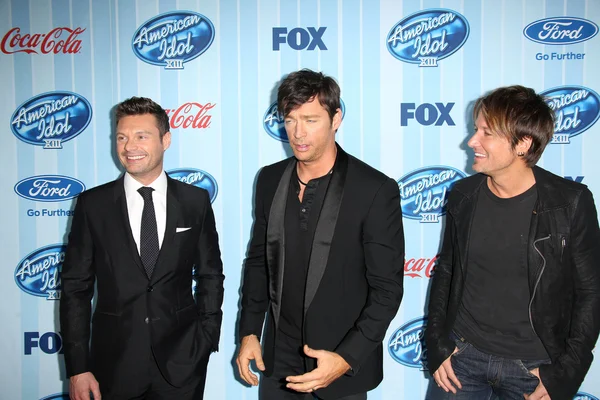 Ryan Seacrest, Harry Connick Jr. and Keith Urban — Stock Photo, Image
