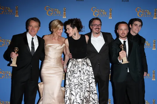 Bryan Cranston, Aaron Paul, Vince Gilligan, Anna Gunn, Betsy Brandt, Rj Mitte — Stok fotoğraf