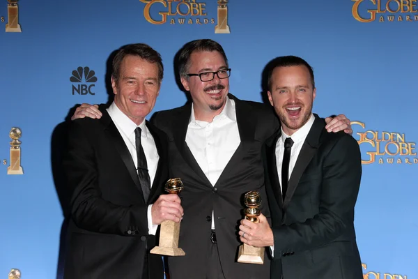 Bryan Cranston, Aaron Paul, Vince Gilligan — Stockfoto