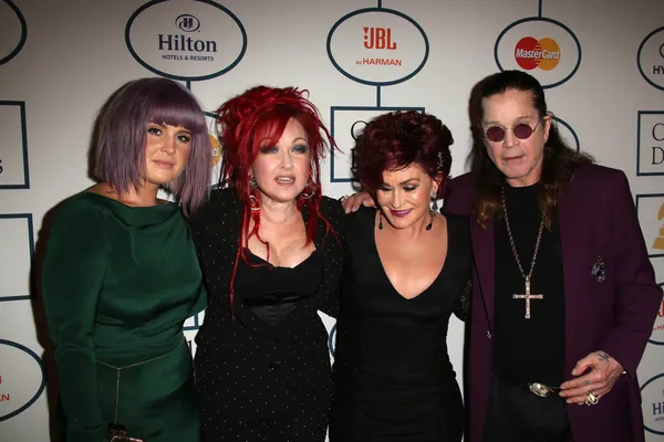 Kelly Osbourne, Cyndi Lauper, Sharon Osbourne, Ozzy Osbourne Stock Photo