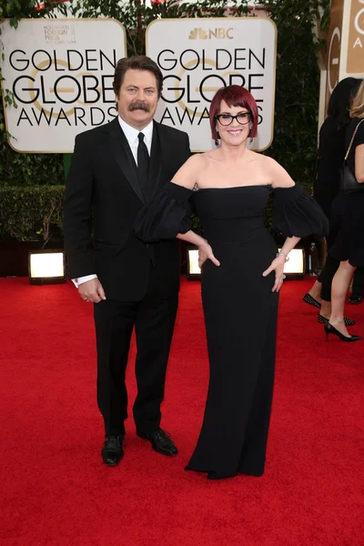 Nick Offerman e Megan Mullally — Fotografia de Stock