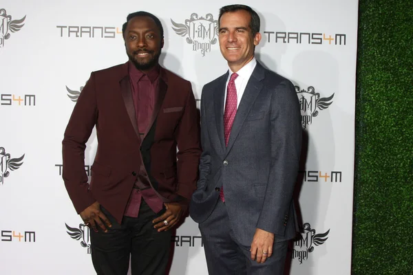 Will.i.am, Eric Garcetti — Stockfoto