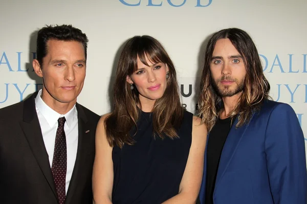 Jennifer Garner, Matthew McConaughey and Jared Leto — Stock Photo, Image