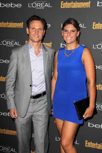 Tony Goldwyn e figlia — Foto Stock