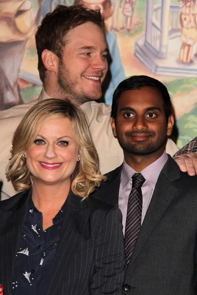 Amy Poehler, Chris Pratt, Aziz Ansari — Stock Photo, Image