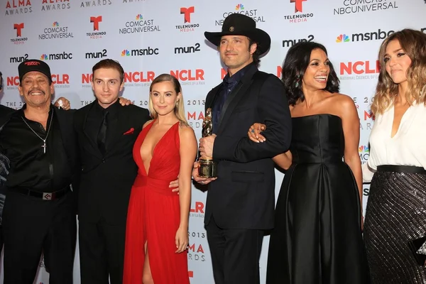 Danny Trejo, Daryl Sabara, Alexa Vega, Robert Rodriguez, Rosario Dawson and Jessica Alba — Stock Photo, Image