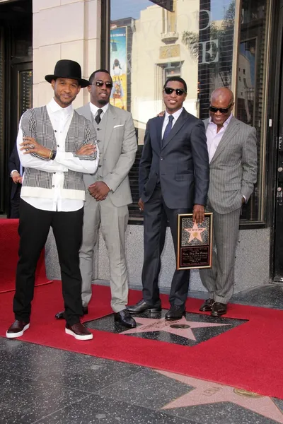 Kenny "Babyface" Edmonds, Usher, Sean Combs, Antonio M. "L.A." Reid — Stok Foto