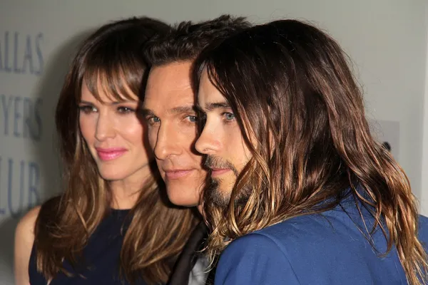 Jennifer Garner, Matthew McConaughey and Jared Leto — Stock Photo, Image