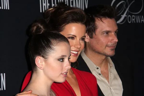 Kate Beckinsale, Lily Mo Sheen, Len Wiseman — Stockfoto