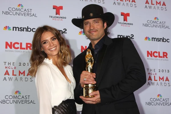 Jessica alba ve robert rodriguez — Stok fotoğraf