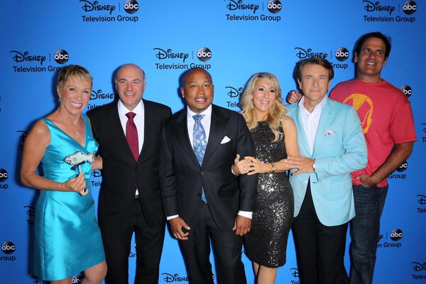 Barbara Corcoran, Daymond John, Kevin O'Leary, Lori Greiner, Robert Herjavec and Mark Cuban