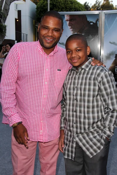 Anthony Anderson and son — Stock Photo, Image