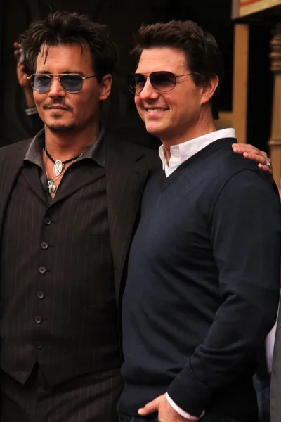 Johnny Depp, Tom Cruise — Zdjęcie stockowe