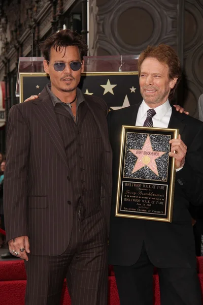 Johnny Depp, Bob Iger, Jerry Bruckheimer — Photo