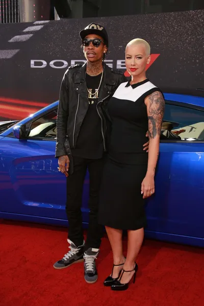 Wiz khalifa i amber rose — Zdjęcie stockowe