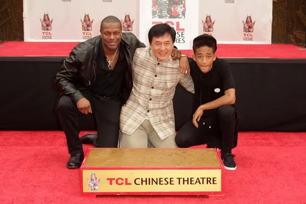 Chris Tucker, Jackie Chan, Jaden Smith — Stock Photo, Image