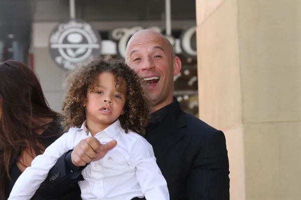 Vin Diesel and daughter — Stock Image Vin Diesel and daughter Stock Photo