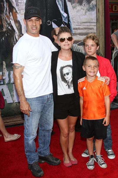 Adrian Pasdar, Jackson Slade Pasdar, Natalie Maines, Beckett Finn Pasdar — Zdjęcie stockowe