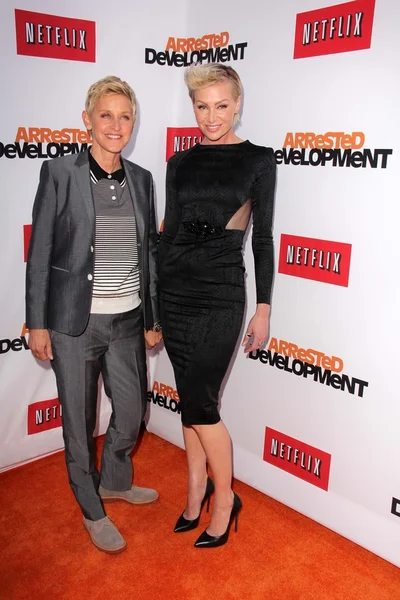 Ellen Degeneres, Portia de Rossi — Foto de Stock