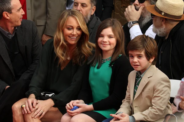 Christine taylor, quinn stiller és ella stiller — Stock Fotó