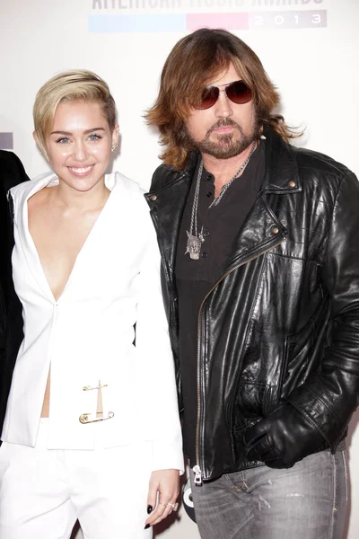 Miley Cyrus y Billy Ray Cyrus — Foto de Stock