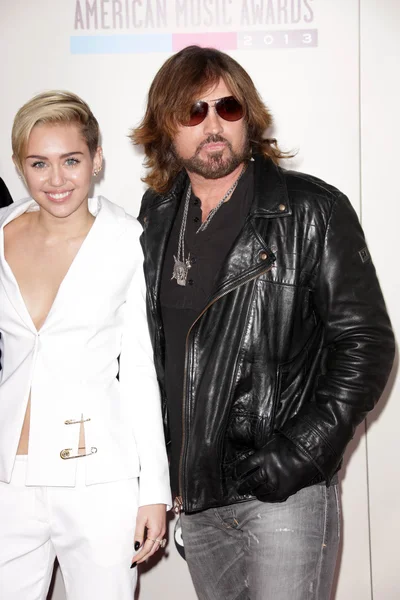 Miley cyrus i billy ray cyrus — Zdjęcie stockowe