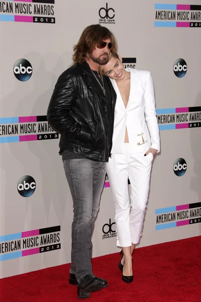 Miley Cyrus and  Billy Ray Cyrus — Stock Photo, Image