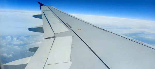 Wide view of the clouds from above from the plane