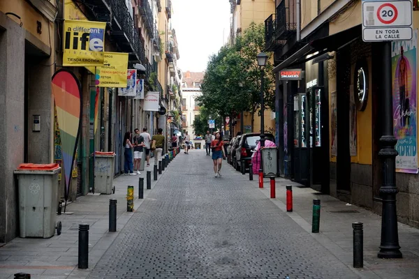 Madrid Spain June 2022 People Street Cafes Madrid Madrid Street — ストック写真