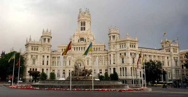 Madrid España Junio 2022 Ayuntamiento Madrid Plaza Cibeles Palacio Comunicaciones — Foto de Stock